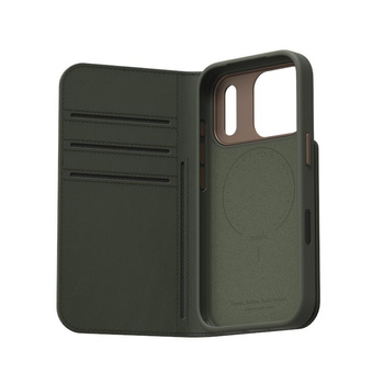 Moshi Overture MagSafe - Leather 3-in-1 Flip Case iPhone 17 Pro (Moss Green)