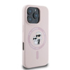 Karl Lagerfeld Silikon Karl & Choupette Ring MagSafe - iPhone 16 Pro Tasche (rosa)