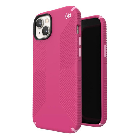 Speck Presidio2 Grip MagSafe - Non-slip iPhone 14 Plus Case (Digitalpink / Blossompink / White)