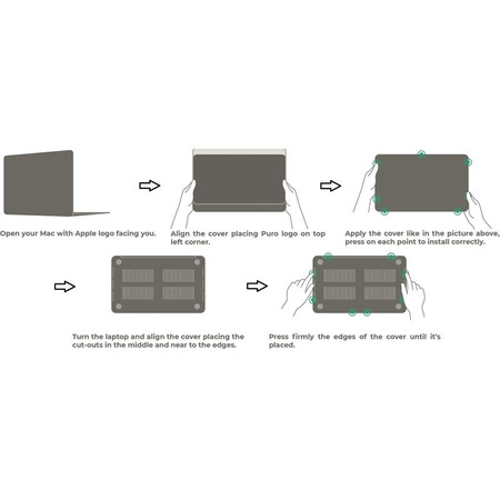 PURO Clip On - Macbook Air 13" Case (M1 2021 / 2020 / 2018) (transparent)
