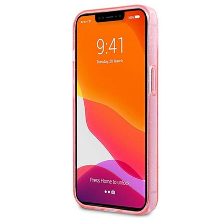 Karl Lagerfeld Glitter Karl & Choupette Head - iPhone 13 mini Tasche (rosa)