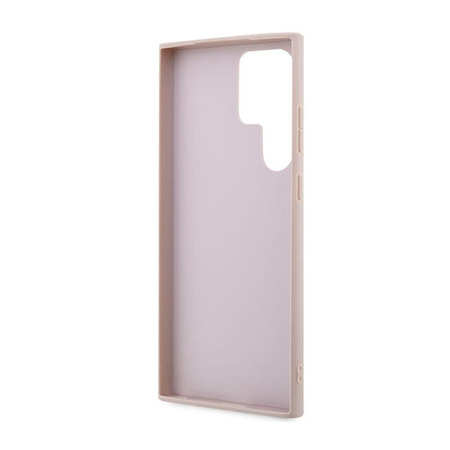 Guess 4G Bottom Stripe Metal Logo Collection - Samsung Galaxy S23 Ultra Case (pink)