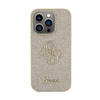 Pouzdro Guess Glitter Script Big 4G - iPhone 15 Pro Max (zlaté)