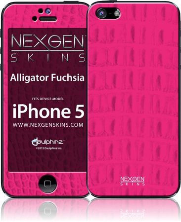 Nexgen Skins - Set de coques à effet 3D iPhone SE (2016) / iPhone 5s / iPhone 5 (Alligator Fuchsia 3D)