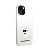 Karl Lagerfeld Silikonové pouzdro NFT Choupette - iPhone 14 Plus (bílé)