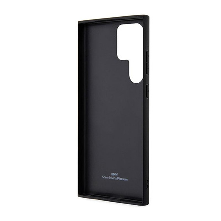 BMW Leather Textured & Stripe - Etui Samsung Galaxy S23 Ultra (czarny)