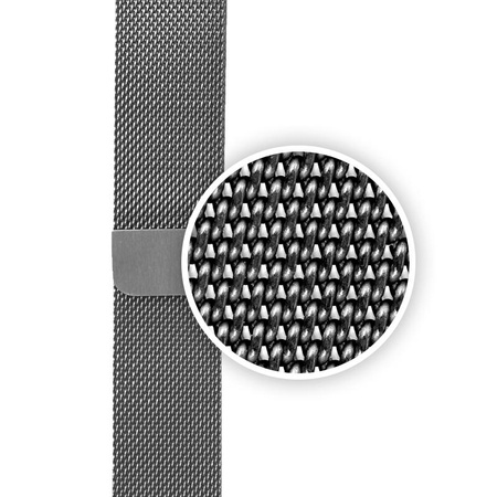 Crong Milano Steel - Bracelet en acier inoxydable pour Apple Watch 44/45/46/49 mm (argent)