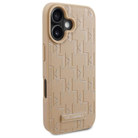 Karl Lagerfeld Hot Stamp MagSafe - étui pour iPhone 16 (beige)