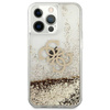 Guess Liquid Glitter 4G Big Logo - iPhone 13 Pro Max Case (Gold)