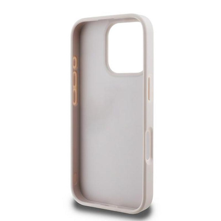Guess 4G Bottom Stripe - pouzdro pro iPhone 16 Pro Max (růžové)