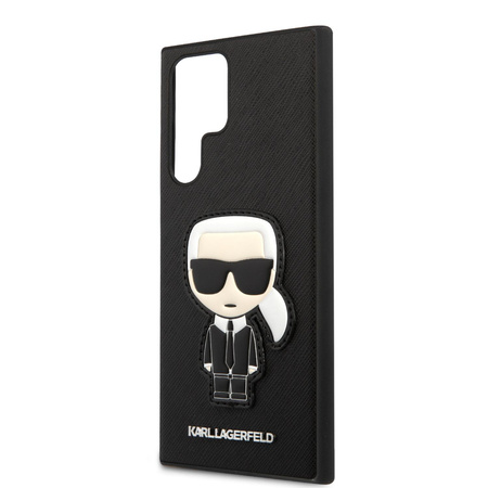 Karl Lagerfeld Saffiano Ikonik Patch - Samsung Galaxy S22 Ultra Tasche (schwarz)