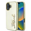Karl Lagerfeld Metal Signature - pouzdro pro iPhone 16 (zlaté)
