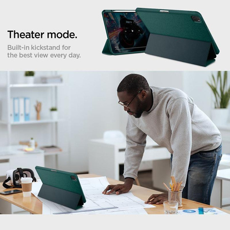 Spigen Urban Fit - Étui pour iPad Pro 13" (M4, 2024) (Midnight Green)