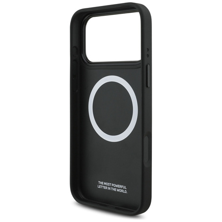 BMW M Perforiertes Streifenlogo MagSafe - iPhone 17 Pro Max Hülle (Grau)