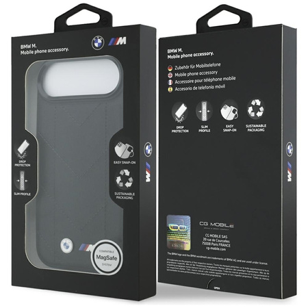 Etui do iPhone Air MagSafe BMW M Oryginalny Skórzany Czarny Case na Telefon