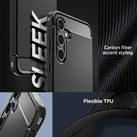 Spigen Rugged Armor - pouzdro pro Samsung Galaxy A55 5G (matně černé)