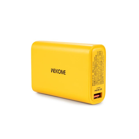 WEKOME WP-381 Tint Series - Power bank 10000 mAh Super Fast Charging USB-C PD 20W + USB-A QC3.0 22.5W (Żółty)