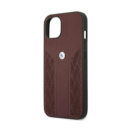 BMW Leder Curve Perforate HC - Tasche iPhone 13 mini (rot)