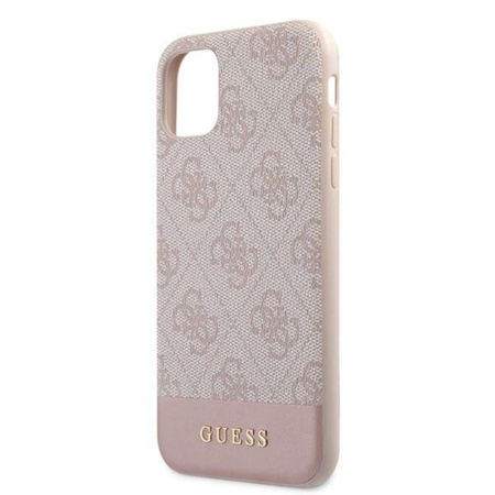 Guess 4G Bottom Stripe Collection - pouzdro pro iPhone 11 (růžové)