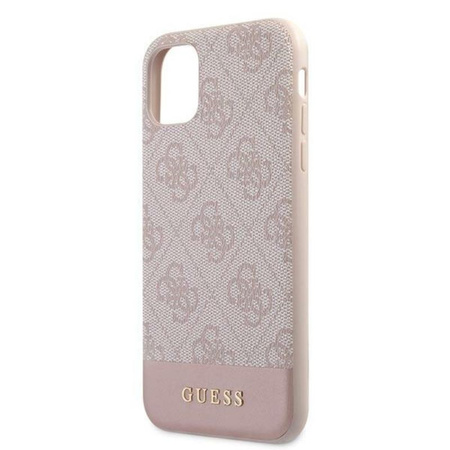 Guess 4G Bottom Stripe Collection - Coque pour iPhone 11 (rose)