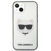 Karl Lagerfeld Choupette Head - iPhone 13 mini tok (átlátszó / fekete keret)
