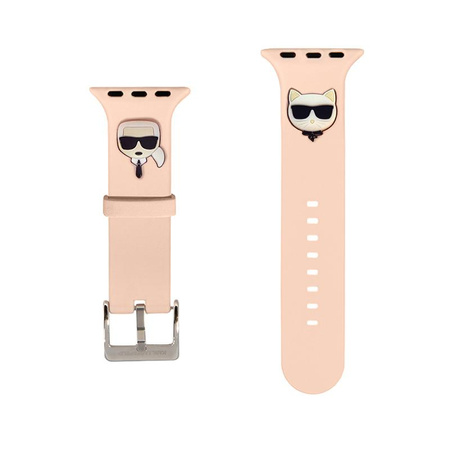 Karl Lagerfeld Silicone Karl & Choupette Heads - Strap for Apple Watch 38/40/41 mm (pink)