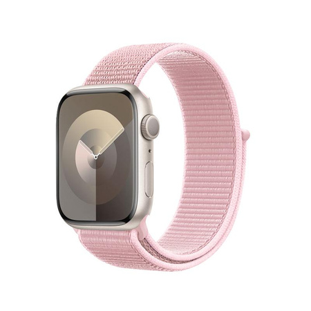 Crong Nylon - Sportovní řemínek pro Apple Watch 38/40/41/42 mm (Pudrově růžová)