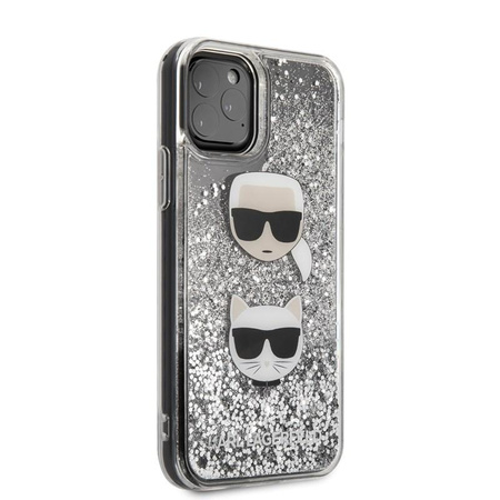 Karl Lagerfeld Liquid Glitter Hearts - iPhone 11 Pro Case