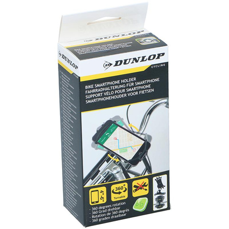 OBROTOWY UCHWYT ROWEROWY NA TELEFON, NA KIEROWNICĘ, Szary, 10-15cm, Dunlop