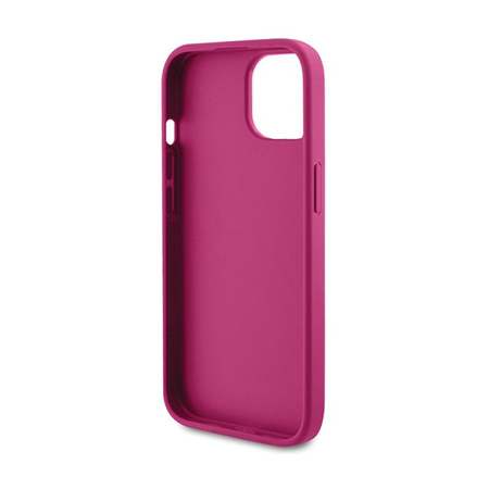 Guess 4G Strass Metall Logo - iPhone 15 Tasche (rosa)