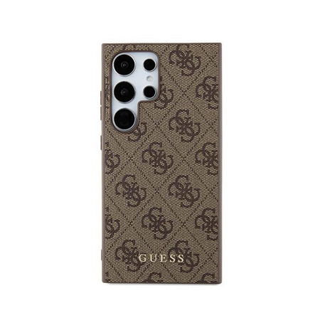 Guess 4G Metal Gold Logo - Étui Samsung Galaxy S24 Ultra (marron)