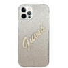 Guess Glitter Gradient Script - Coque iPhone 12 / iPhone 12 Pro (Or)