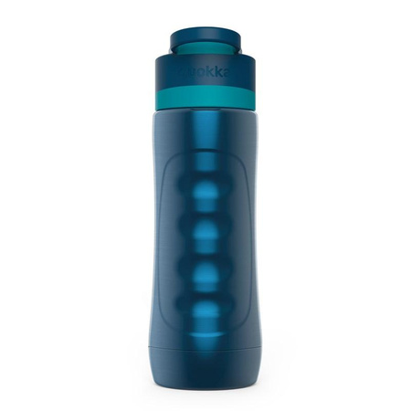 Quokka Spring - Bouteille thermique en acier inoxydable avec système d'ouverture rapide 600 ml (Azurite)