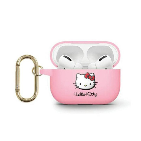 Hello Kitty szilikon 3D Kitty Head - AirPods 3 tok (rózsaszín)