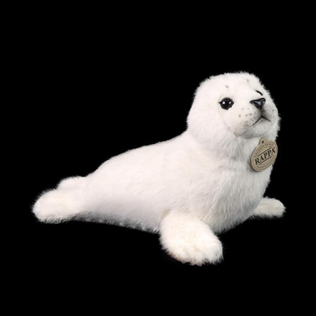 Rappa - Mascotte de phoque réaliste en peluche blanc 30 cm Respect de l'environnement