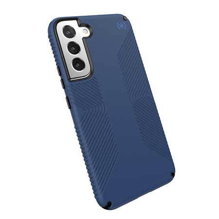 Speck Presidio2 Grip - Étui pour Samsung Galaxy S22+ avec revêtement MICROBAN (Bleu côtier/Noir)