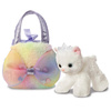 Fancy Pals – Big Bow Princess Cat Plush Toy with Silver Crown in a Colorful Bag 20 cm Eco-Friendly