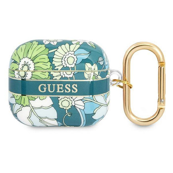 Guess Flower Strap - pouzdro pro Airpods 3 (zelené)