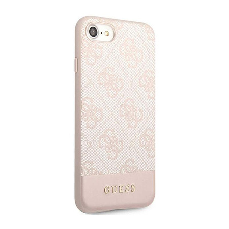 Collection Guess 4G Bottom Stripe - Coque iPhone SE (2022/2020) / 8 / 7 (rose)