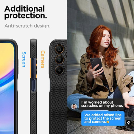 Spigen Liquid Air - tok Samsung Galaxy A15 4G/5G (matt fekete)