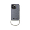 Karl Lagerfeld Saffiano Monogram Chain - iPhone 14 Pro Case (Silver)