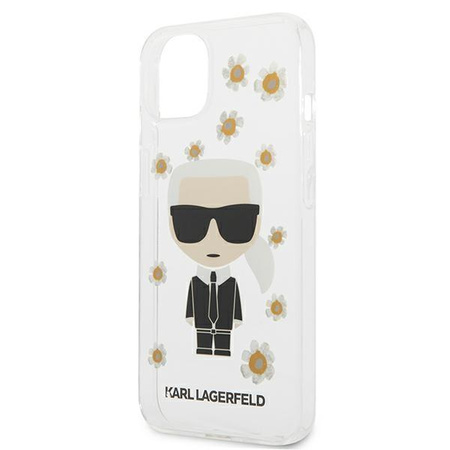 Karl Lagerfeld Iconic Karl Flower - Coque pour iPhone 13 Mini (Transparent)