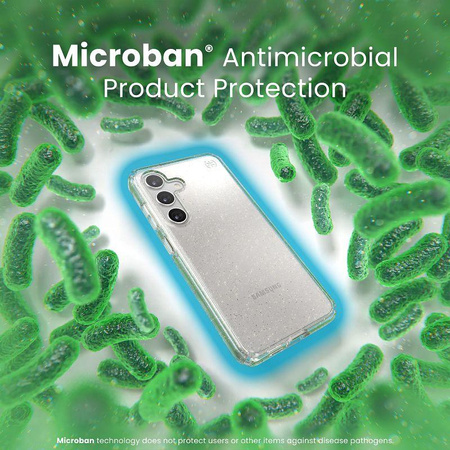 Speck Presidio Lux Glitter - Samsung Galaxy S24 Case (Clear / Gold Glitter)