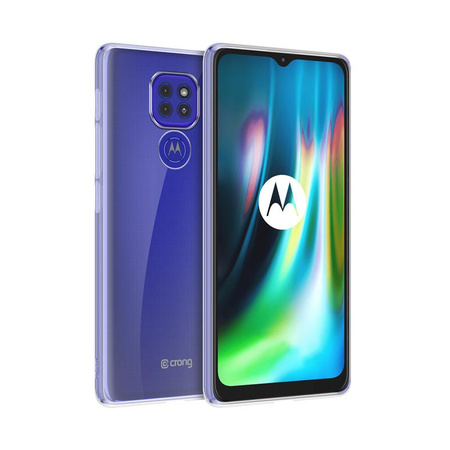 Crong Crystal Slim Cover - Etui Motorola Moto E7 Plus (Transparent)