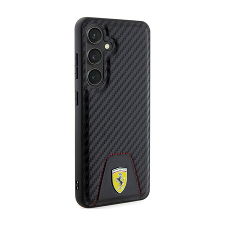 Ferrari Carbon Stitched Bottom - Schutzhülle für Samsung Galaxy S24 (schwarz)