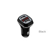 Borofone - 2x USB car charger with LCD display, black