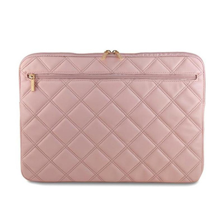 Guess Quilted 4G Sleeve - pouzdro na notebook 15" / 16" (růžové)