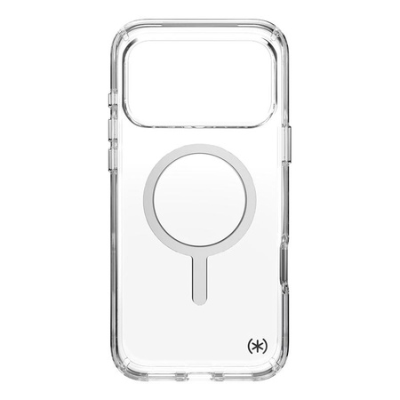 Speck Presidio Perfect Clear MagSafe - Custodia per iPhone 17 Pro Max (trasparente/argento)