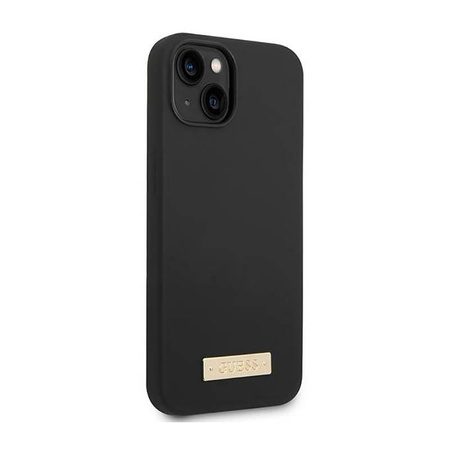 Guess Silikonové pouzdro MagSafe s logem - iPhone 14 (černé)