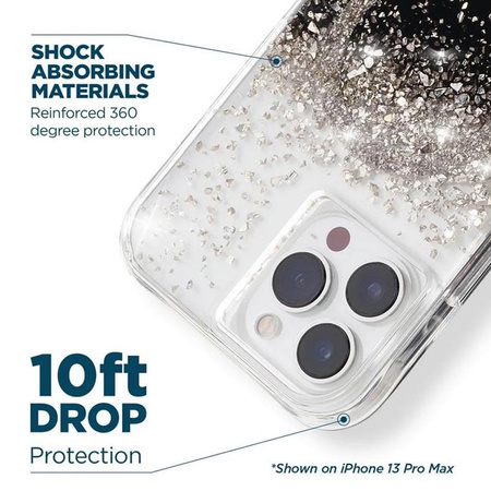 Case-Mate Karat MagSafe - Coque pour iPhone 14 Pro décorée d'onyx (Onyx)